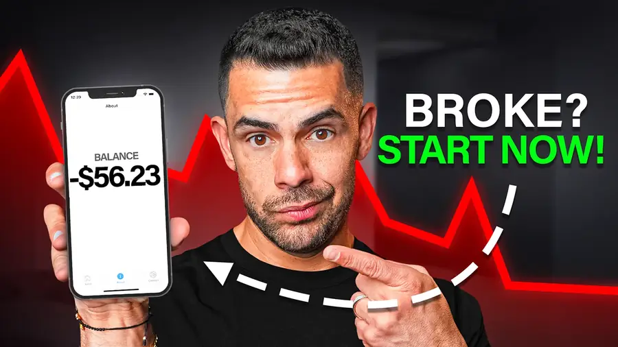 “Broke? Start now!” — the wake-up call thumbnail